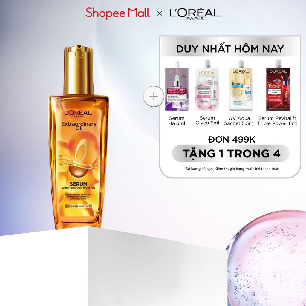 Dầu dưỡng tóc chiết xuất tinh dầu hoa tự nhiên L’Oreal Paris Elseve Extraordinary Oil Ultra Nourishing 100ml