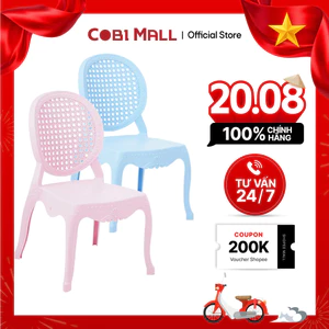 Ghế Nhựa Đúc Cao Cấp Cho Trẻ Em Primary (Xanh, Hồng), Chịu Lực Tốt - Cobi Home