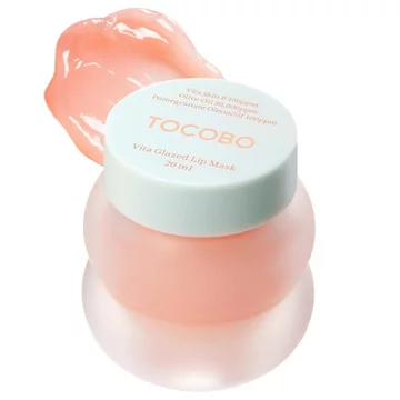 Mặt nạ môi tráng men TOCOBO Vita – Mặt nạ ngủ môi qua đêm thuần chay dành cho môi khô, nứt nẻ | PHA (Axit Lactobionic) Tẩy tế bào chết nhẹ nhàng | Balm tráng men không dính, chăm sóc da Hàn Quốc, 0,68