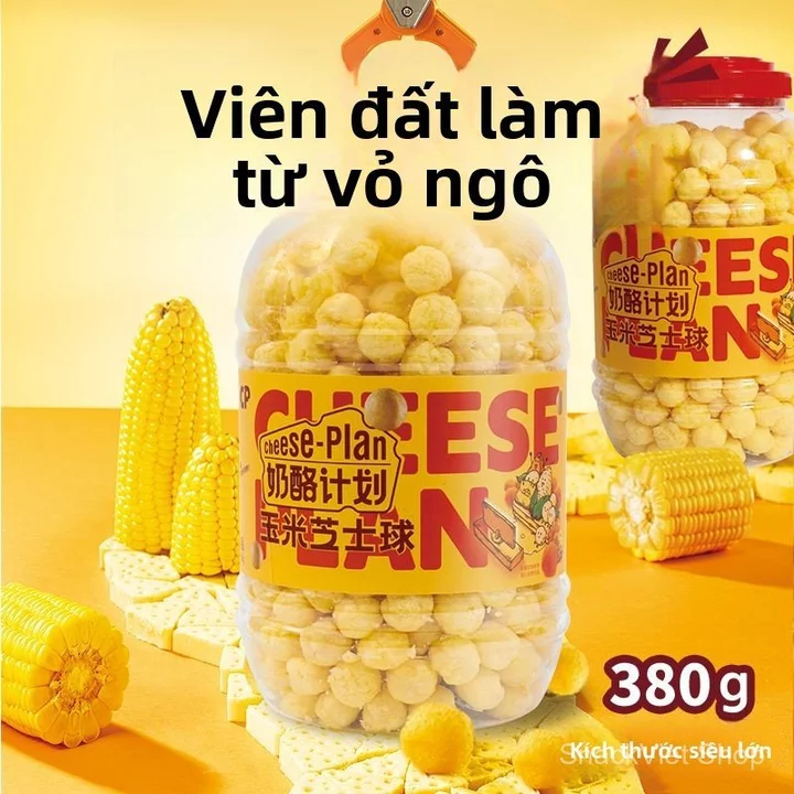 Đồ ăn vặt Cheese Plan Thùng Lớn Bánh Phô Mai Ngô, Đồ Ăn Vặt Thường Ngày Cho Trẻ Em, Thực Phẩm Bánh Mì Nướng, Đồ Ăn Vặt K