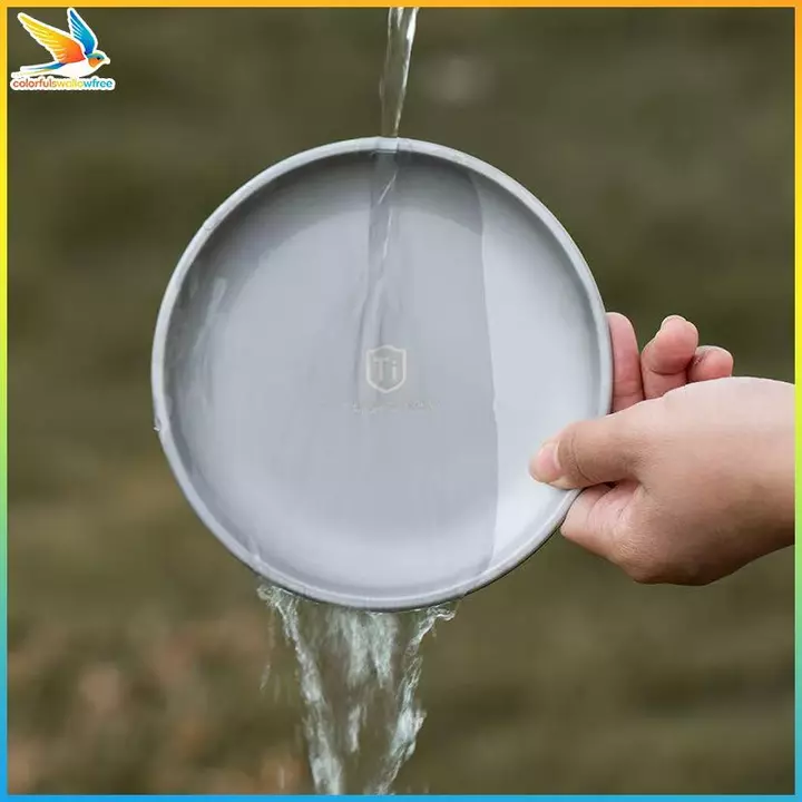 Colorfulswallowfree 1 Tấm cắm trại Titan Bộ đồ ăn du lịch Bộ đồ ăn cắm trại ổn định Bộ đồ ăn Bacountry cho Bapaing Thiết bị dã ngoại ABC