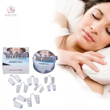 GJCUTE 4 Cặp Thiết bị kẹp mũi chống ngáy Dừng ngáy Thiết bị hỗ trợ ngủ Chống ngáy Hỗ trợ thở Máy giãn nở mũi để ngủ ngon hơn WTD