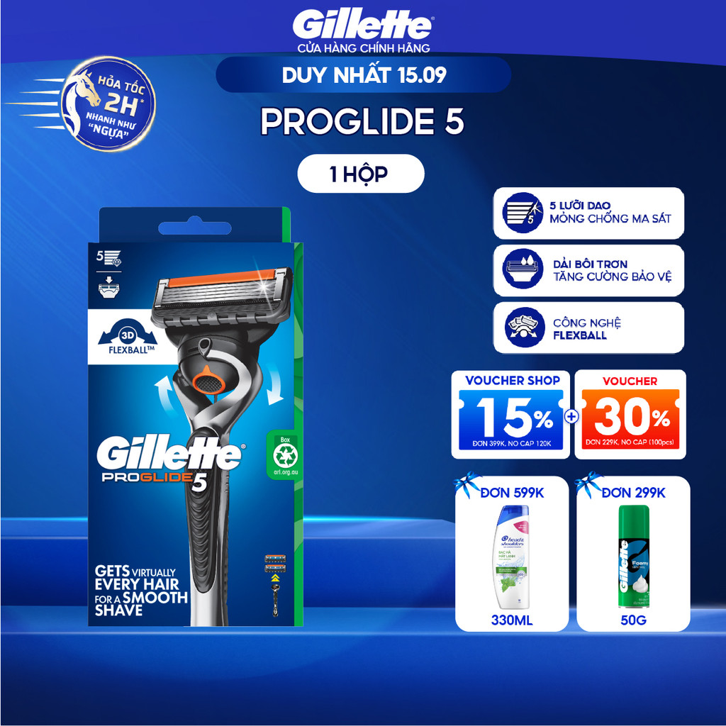 [HỎA TỐC 2H-4H] Dao Cạo Nam/ Lưỡi Dao Cạo GILLETTE Proglide Cạo Chuẩn Xác 5 Lưỡi