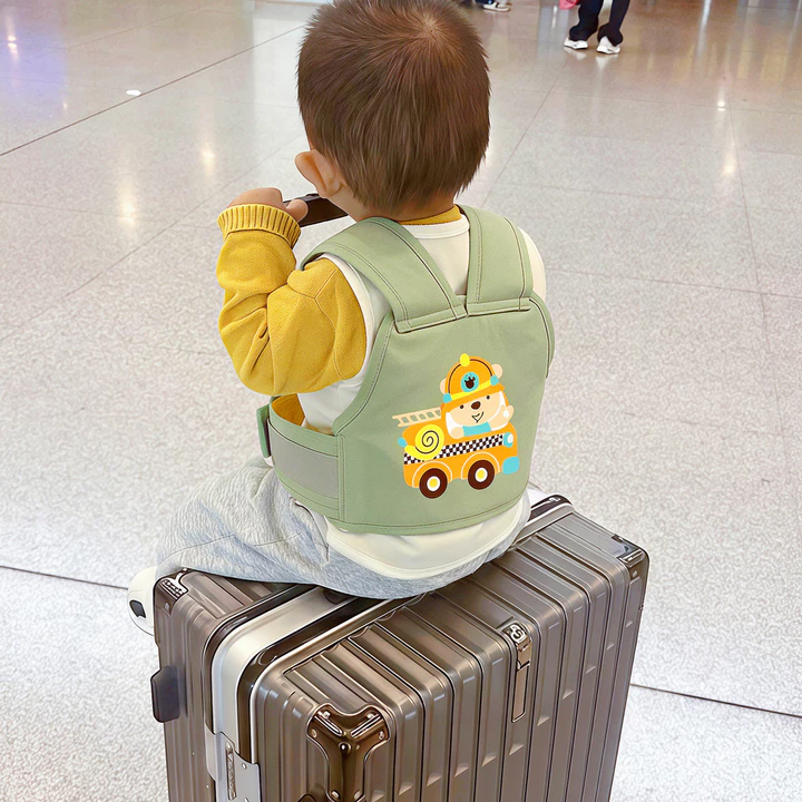 [Du lịch với bé] Dụng cụ ngồi hành lý Dụng cụ tiện dụng cho bé Dây đeo trẻ em Du lịch Du lịch Ghế cố định rảnh tay