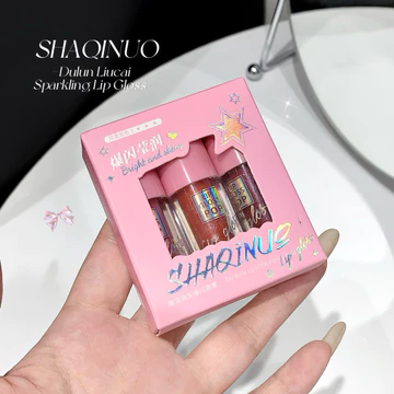 SHAQINUO Nhấp Nháy Nước Bóng Son Bóng Bóng Mịn Nhấp Nháy Gương Son Bóng Dưỡng Ẩm Dưỡng Ẩm Son Bóng Cao Tạo Độ Ẩm Toot Lip