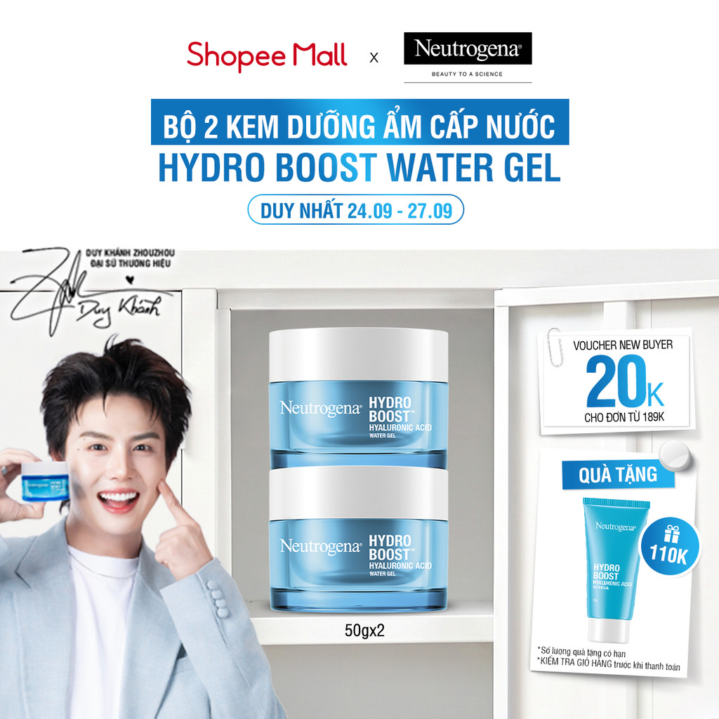 Combo 2 Kem dưỡng ẩm cấp nước Neutrogena® Hydro Boost Hyaluronic Acid Water Gel (50gx2)