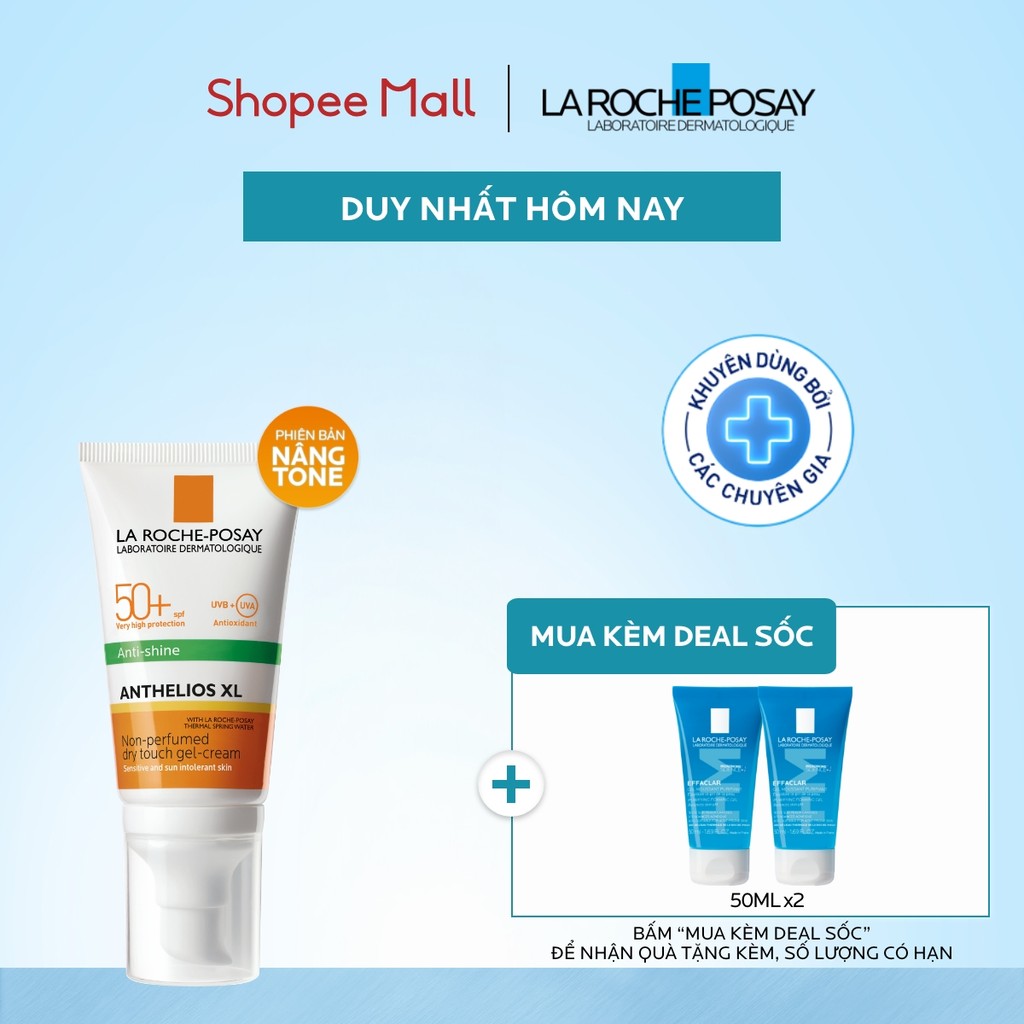 [PHIÊN BẢN NÂNG TONE] Kem chống nắng nâng tone cho da dầu La Roche-Posay Anthelios XL SPF50+ PA++++ 50ml