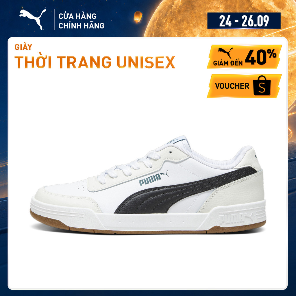 Giày thời trang PUMA Unisex Caracal White-Black-Malachite-Vapor Gray Màu Trắng