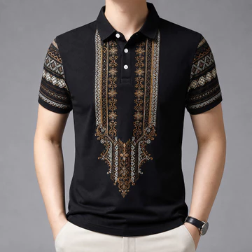 Áo Sơ Mi Polo Nam Philippines ASEAN Áo Nam Barong Tagalog Áo Polo Quần Áo Truyền Thống Dân Tộc Áo Sơ Mi Polo Đi Công Sở Hàng Ngày Áo Nam