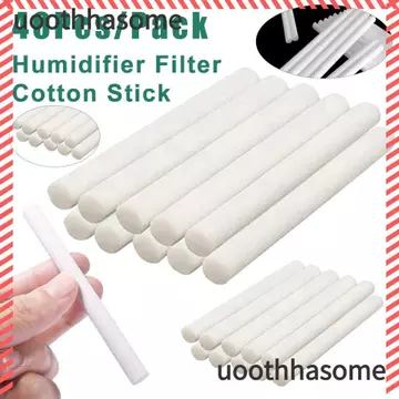 UOOTHASHASOME 40 Miếng Bọt Biển Thay Thế Bộ Lọc Độ Ẩm, Miếng Bọt Biển Tạo Độ Ẩm Cotton 8mm, Miếng Bọt Biển Tạo Độ Ẩm Không Khí Lõi Swab 80mm / 90mm / 100mm Cho Máy Tạo Độ Ẩm USB Máy Khuếch Tán Hương T