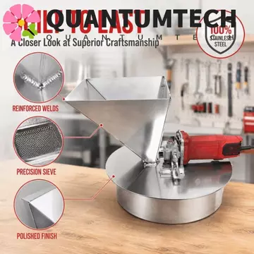 Máy mài thức ăn QUANTUMTECH, Máy mài ngô đế sửa đổi bằng thép không gỉ, Đế máy mài có màn hình Máy mài DIY Máy mài nhỏ Máy mài hạt mài lúa mì