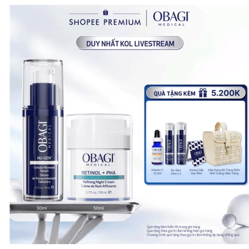 [Obagi x KOL] Combo Serum Kích Hoạt Năng Lượng Tế Bào Obagi Nugen 30ml & Kem Dưỡng Đêm Obagi Retinol + PHA 50ml
