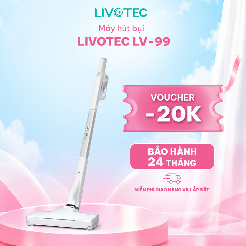 Máy Hút Bụi Không Dây Cầm Tay Livotec LV99, Hệ Lọc 4 Lớp Sạch 99,97%, Trợ Lực Di Chuyển