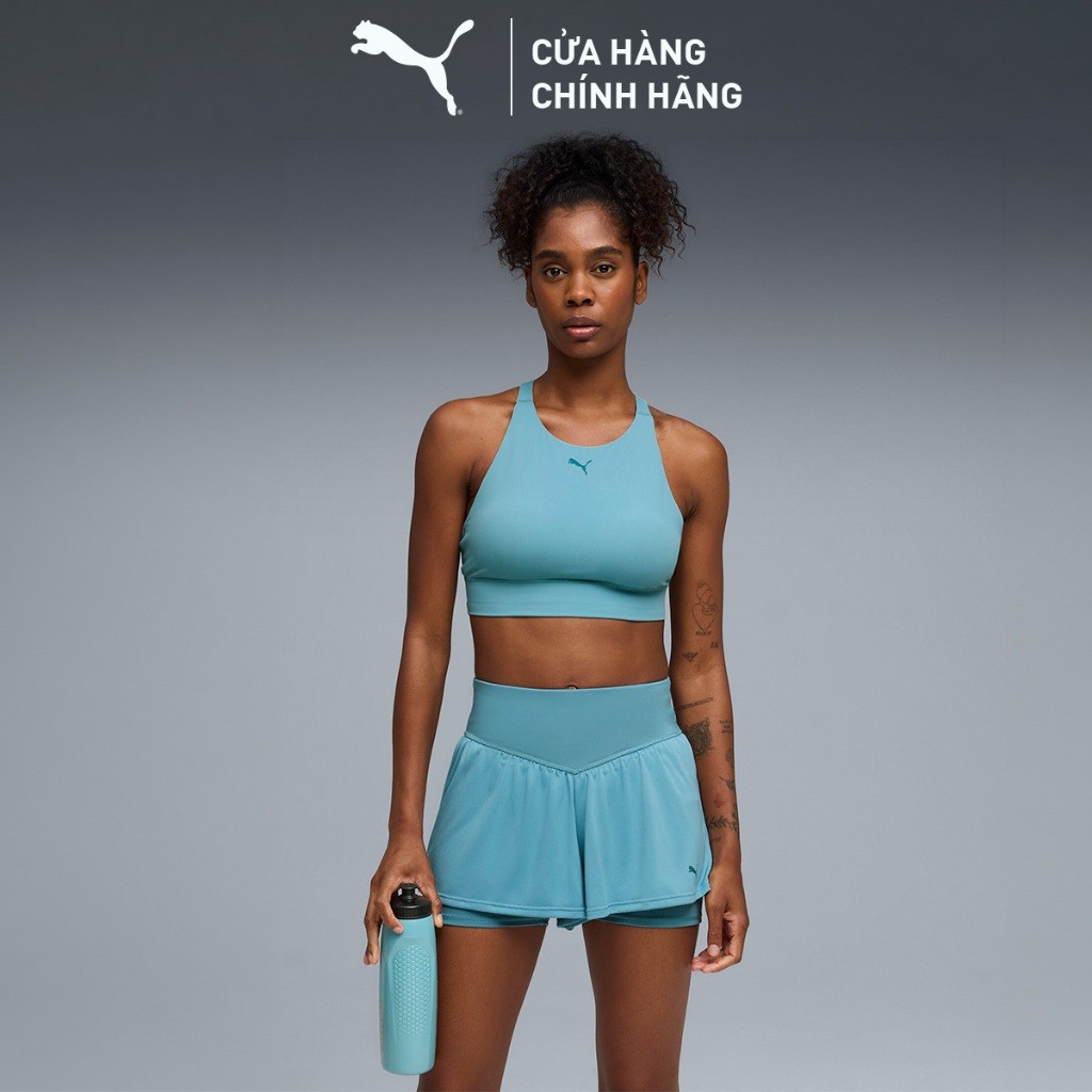 Áo Ngực Thể Thao PUMA Nữ SHAPELUXE HN BRA - MID Baltic Sea Blue Màu Xanh