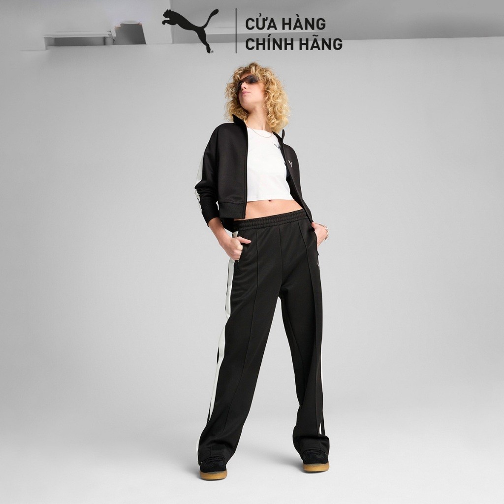 Quần Dài Thời Trang PUMA Nữ T7 ALWAYS ON Straight Pants Black Màu Đen