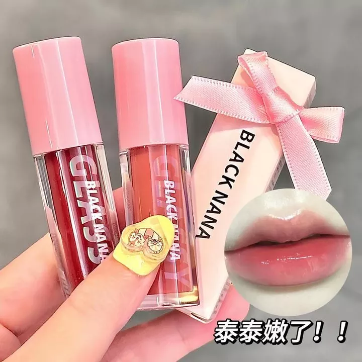 ĐEN NANA Taoyao Pha Lê Gương Trong Suốt Son Bóng Trong Suốt Hoa Trắng Thủy Tinh Nước Bóng Son Bóng Mặt Trơn Pure Desire Son Bóng