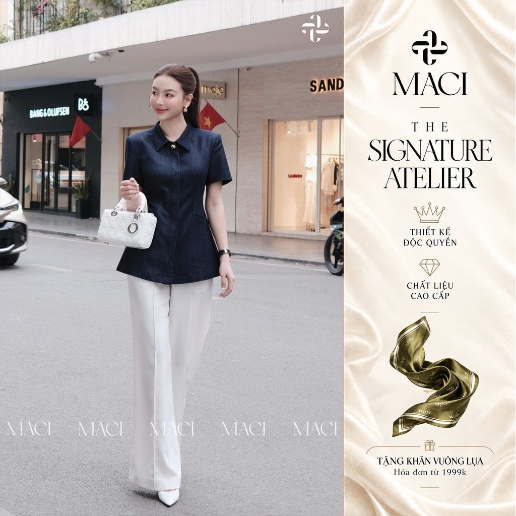 Quần Suông Gân Giữa MACI MCQQATR0063 Thời Trang Nữ Thiết Kế Độc Quyền