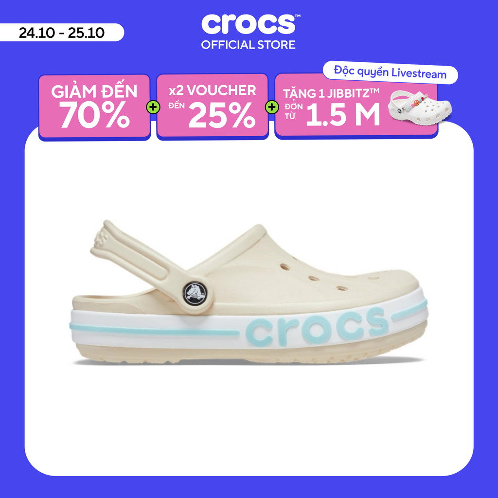 Giày Clog Unisex Crocs Bayaband - Winter White - 205089-1LI