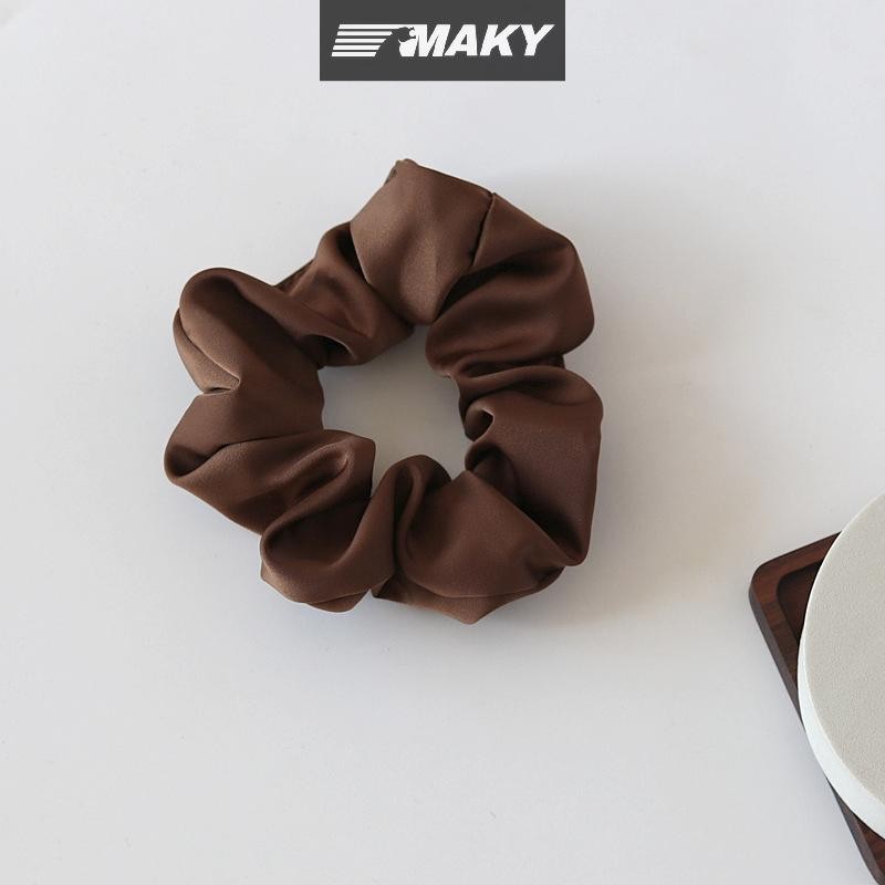 Newwellknownepic Nữ Lụa Scrunchie Co Giãn Handmade Nhiều Màu Tóc Đuôi Ngựa Giá Đỡ Phụ Kiện Tóc VN
