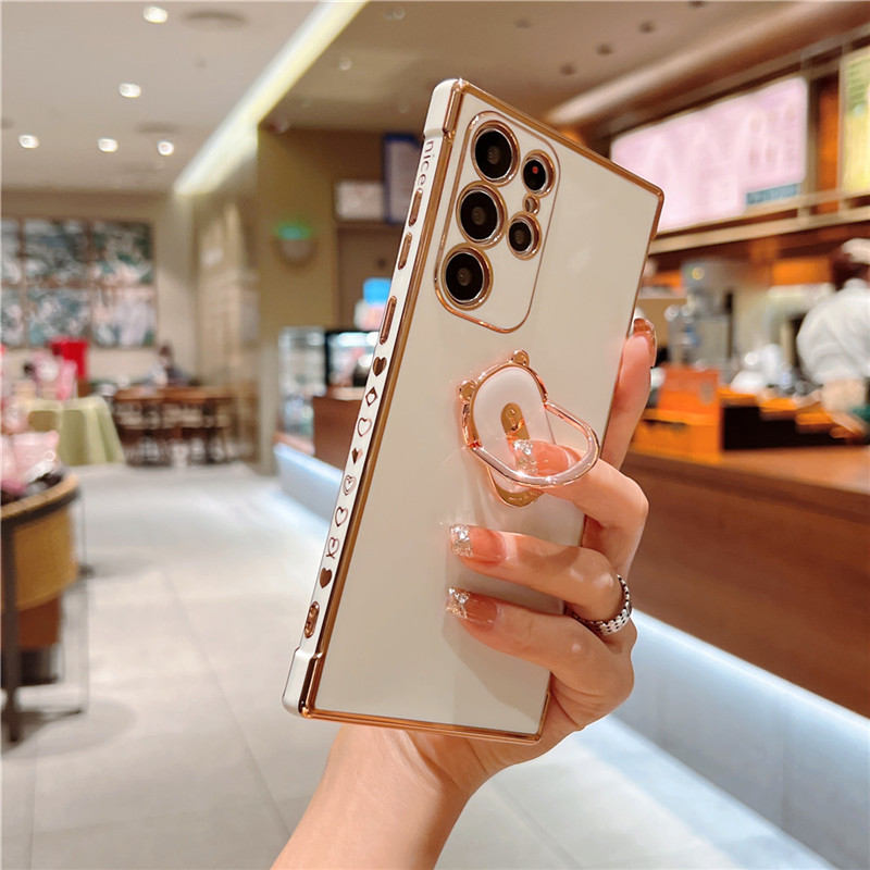 Ốp Lưng Mềm Đế Mạ Sang Trọng Cho Samsung Galaxy A17 A16 A15 A14 A13 A56 A36 A55 A35 A54 A34 A26 A25 A24 A23 5G Vỏ Điện Thoại Chống Sốc