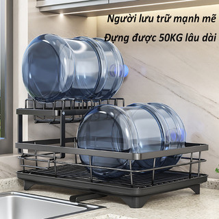 Kệ Để Chén Bát Đĩa Chống Gỉ Sét,2 Tầng Bằng Thép Cacbon Đa Năng Tiện Dụng