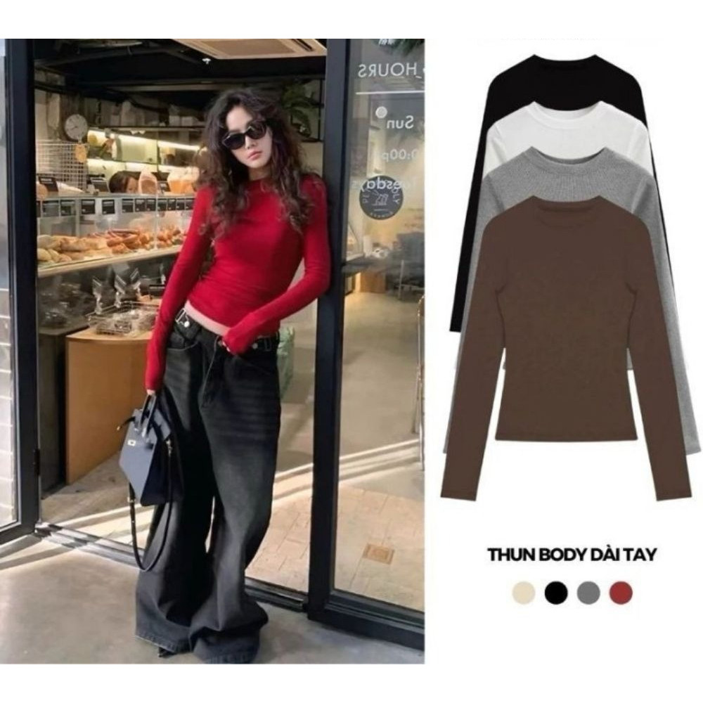 [10 MÀU] Áo thun giữ nhiệt dài tay siêu co giãn chất cotton mịn dày dặn Justdun A8 Samsu.clothing_saigon