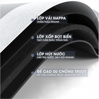 Thảm silicon lau chùi chân hình Oval - siêu thấm hút, chống trơn trượt