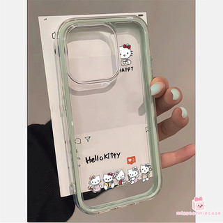 Ốp Lưng Cho Iphone 15 14 13 17 11 16 12 Pro Max Air XS XR X Max 14 16 15 Plus Hoạt Hình Dễ Thương Happy HelloKitty Sang Trọng 2 Trong 1 Ốp Lưng