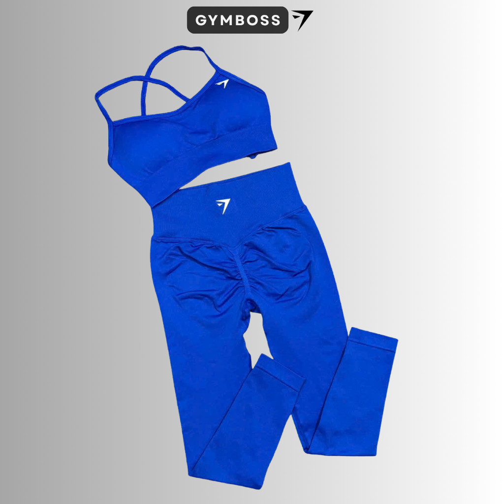 Bộ Quần Áo Tập Gym,Yoga,Chất Liệu Dệt Kim 10% Elast,Quần Legging + Áo Bra Đan Dây Cách Diệu GB259