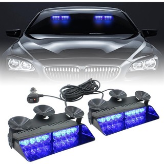Đèn LED nhấp nháy khẩn cấp 2 trong 1 cho xe cộ Kính chắn gió phía trước / phía sau có cốc hút, Cảnh báo nguy hiểm nhấp nháy an toàn trên sàn Dash