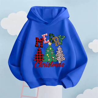 Áo Hoodie trẻ em họa tiết cây thông Noel sáng tạo Áo Hoodie ấm áp cho bé trai và bé gái