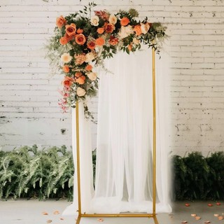 ASDFGER Cưới Vòm Đứng, Vuông Dễ Dàng Lắp Ráp Bóng Vòm Đứng, Vàng Kim Loại Phông Nền Giá Đỡ Chân Đế Tiệc Sinh Nhật Trang Trí