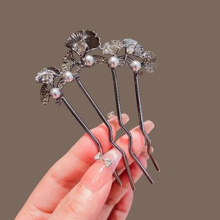 Kẹp Tóc Hình Lá Bạch Quả Ngọc Trai - Sản Phẩm Mới Từ Trung Quốc Cho Phụ Nữ, Thiết Kế Sang Trọng