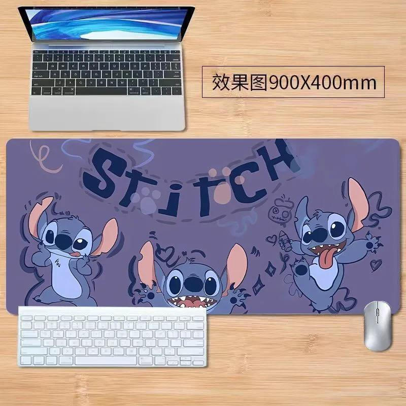 Miếng Lót Chuột Stitch - Thảm Để Bàn Anime XL Ngoài Hành Tinh Màu Xanh Dễ Thương, Cao Su Dày & Chống Trơn Trượt 3 Mm