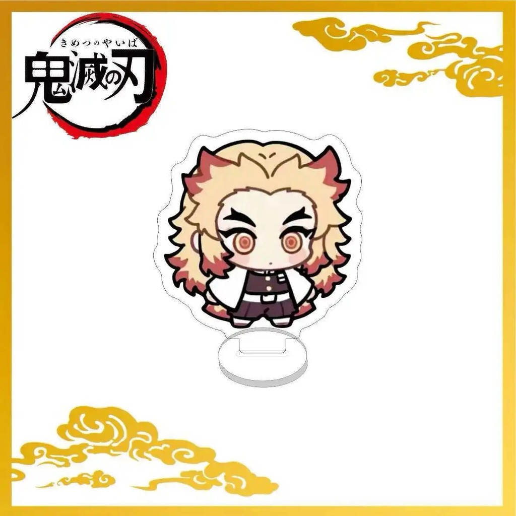 Anime Demon Slayer Acrylic Stand 5cm Character Tokitou Muichirou Kanroji Mitsuri Uzui Tengen Cartoon Cosplay Pendant Acc