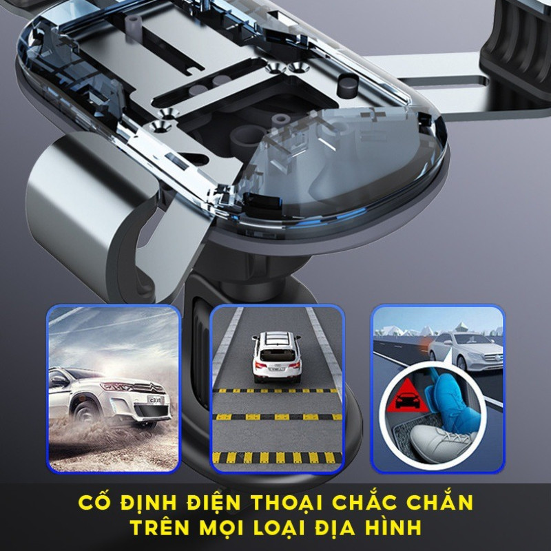 Giá đỡ điện thoại ô tô, Kẹp cửa gió, Gọng kim loại, siêu bền, điều chỉnh linh hoạt, độ bền cao