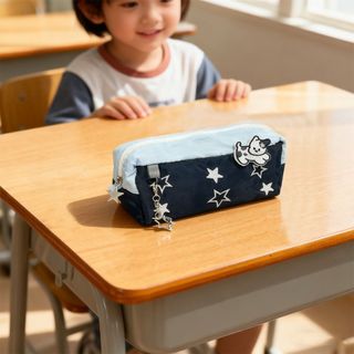 Túi Đựng Bút MKYCO, Bút Chì Dung Tích Lớn Màu Tươi, Ins Star Dog Có Mặt Dây Chuyền Văn Phòng Phẩm Sinh Viên