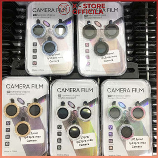 Dán camera điện thoại lấp lánh, khung bảo vệ lens kim tuyến, ốp kính đính đá chống xước, siêu trong - MDCIPKT