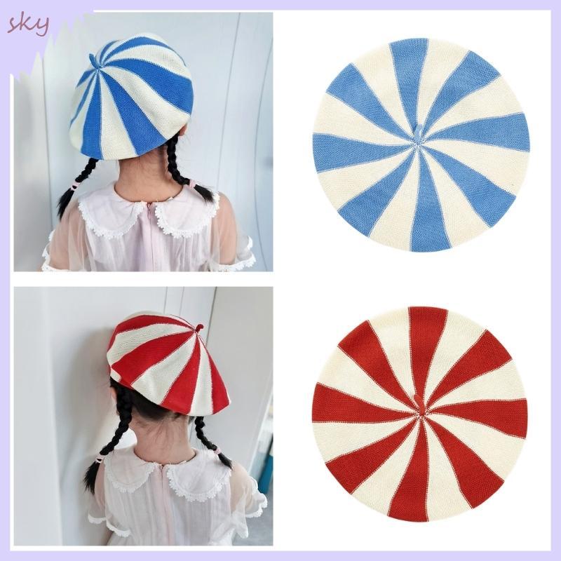 Bầu Trời Handmade Mũ Nồi Đáng Yêu Trẻ Em Họa Sĩ Mũ Cho Bé Gái Đan Trẻ Em Mũ Cabbie Cho Giải Trí Ngoài Trời Mặc Thường Ngày