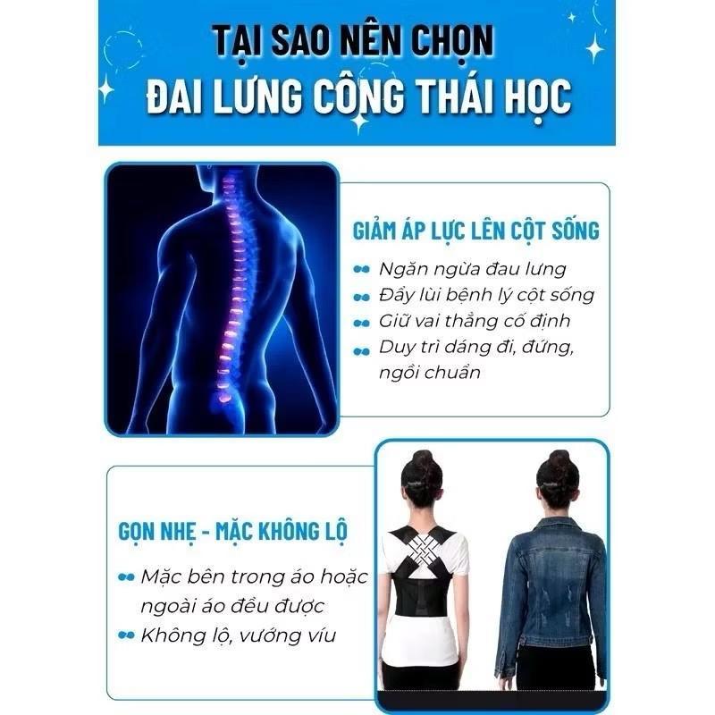 Đai Chống Gù Lưng Công Thái Học Cao Cấp Chống Vẹo Cột Sống Dành Cho Nam Và Nữ