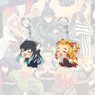 Móc Khóa Mica Keychain Demon Slayer Dễ Thương phụ kiện trang trí chibi dễ thương