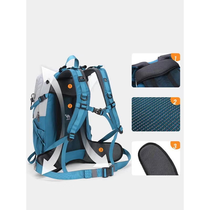 Túi leo núi CAMEL CROWN Ba lô ngoài trời 40L Du lịch Ba lô chống nước nhẹ dung tích lớn