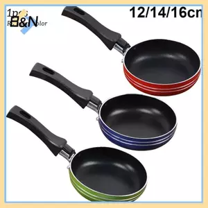 Chảo chiên Mini B & N 12cm / 14cm / 16CM Chảo chiên bằng thép không gỉ Nồi sốt Sử dụng tại nhà Chảo chiên trứng Màu sắc ngẫu nhiên cho dụng cụ nấu ăn nhà bếp.
