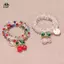 Dây buộc tóc co giãn đầy màu sắc Cherry dành cho nữ Cô gái Trang trí tóc ngọt ngào Dây buộc tóc Scrunchie Phụ kiện tóc pha lê EMKK