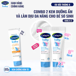 Combo 2 Baby Soothing & Moisturising Cream tuýp 100g