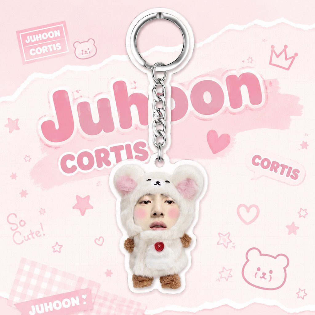 Keychain Cortis các thành viên, ver3 gấu chibi kết hợp nhiều phụ kiện