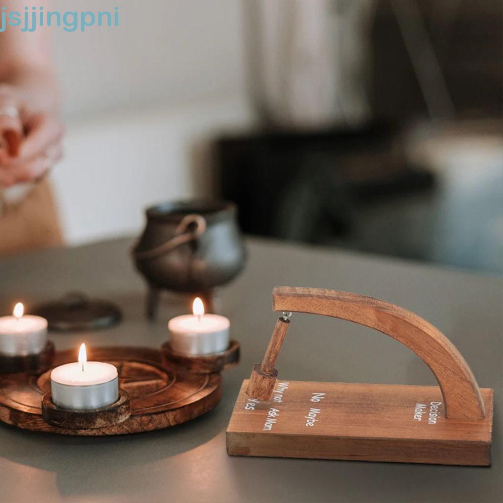 JSJJING Decision Maker Con lắc, Đồ trang trí con lắc xoay bằng gỗ, Trang trí bàn làm việc tại nhà Mới lạ Đồ chơi trò chơi trên bàn sáng tạo dễ thương dành cho nữ