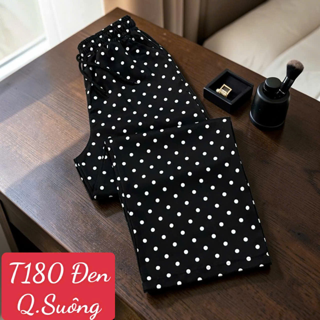 Quần Suông Nữ - Mã T80 - Chất vải Cotton Lạnh in hoạ tiết, Vải mềm, mịn