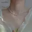 AqToCna Thanh Lịch Sáng Bóng Zircon Bướm Ngọc Trai Mặt Dây Chuyền Choker Nelace Cho Bé Gái Nữ Nữ Có Thể Điều Chỉnh Mới Trang Sức Thời Trang AqToCna