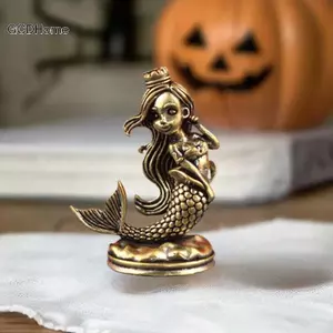 GCDHome Đồng Đồ Trang Trí Nàng Tiên Cá Cổ Cá Nhà Và Văn Phòng Để Bàn Đồ Trang Trí Các Bức Tượng Nhỏ Để Bàn Thủ Công HOT